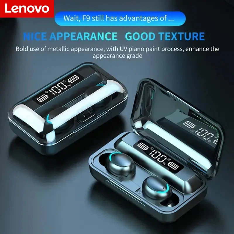 Earbuds Charging Case - Écouteurs sans fil Bluetooth Lenovo F9