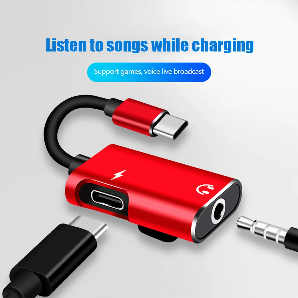Earphone Splitter Jack - Adaptateur USB-C 2 en 1 vers