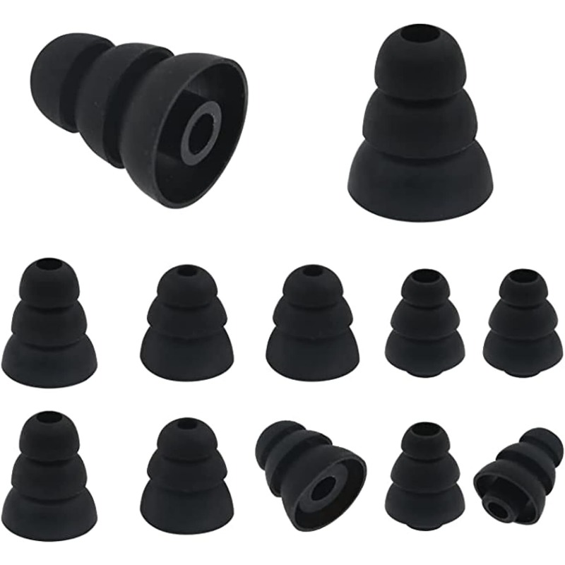 Silicone Ear Tip Replacement - 6 embouts d'écouteurs en silicone isolants