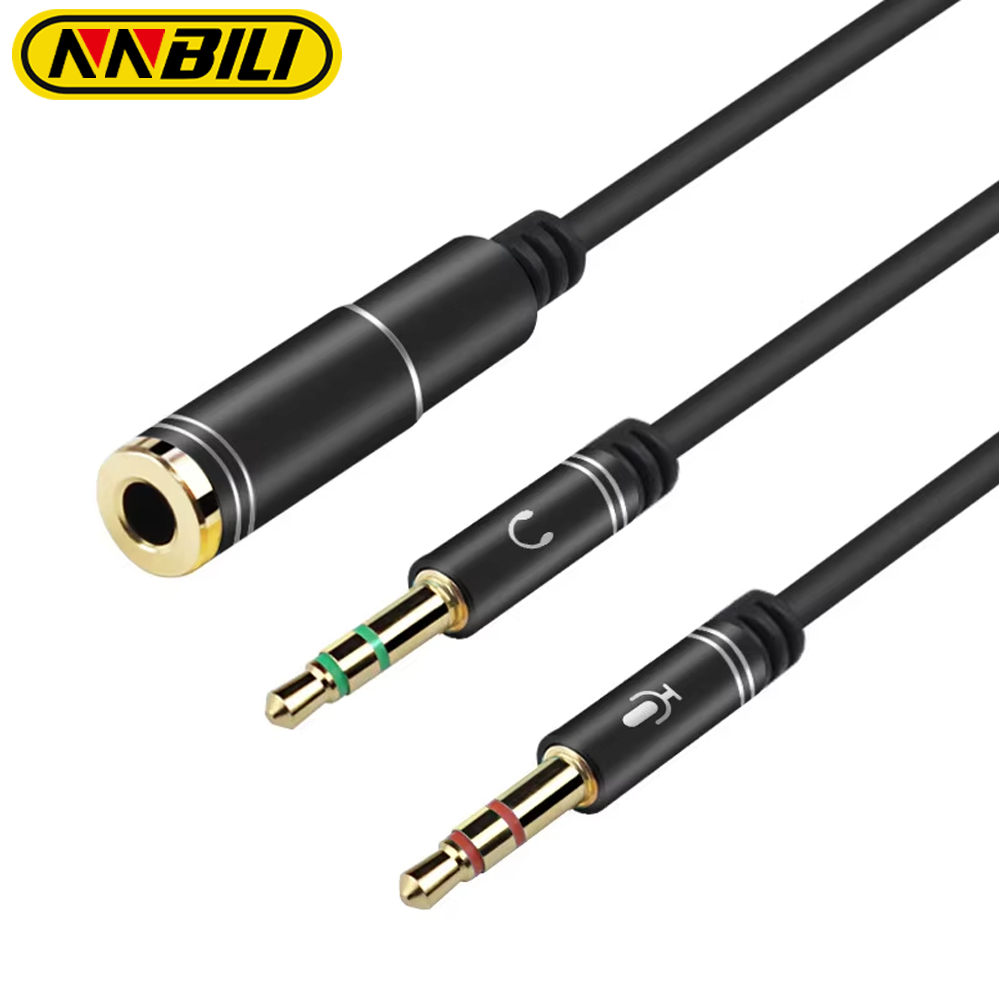 Earphone Splitter Jack - NNBILI Mini Jack 3.5 Câble adaptateur