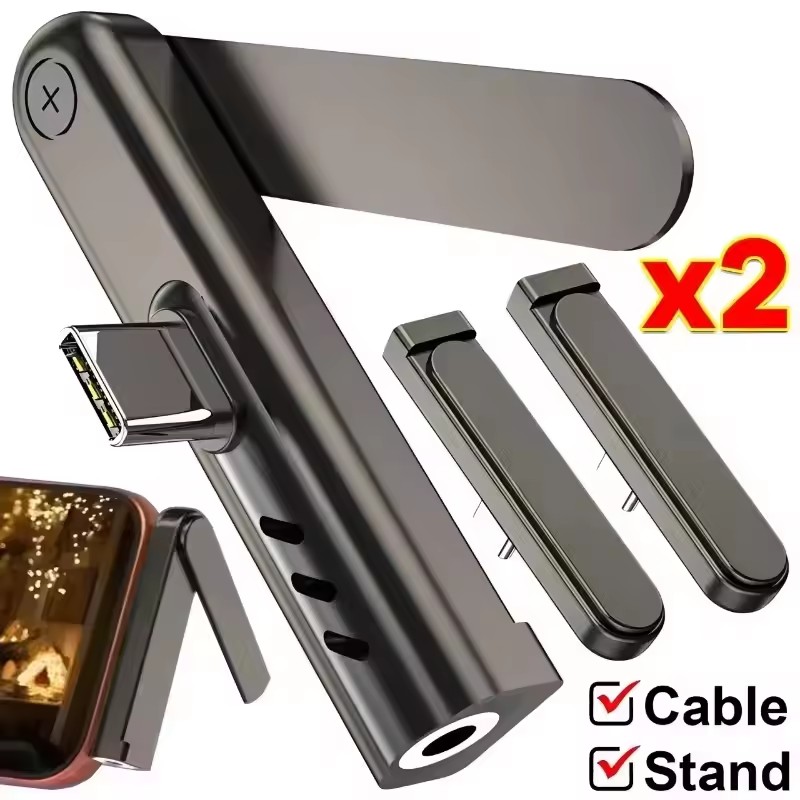 Headphone Stand Desk - Support audio portable USB C à
