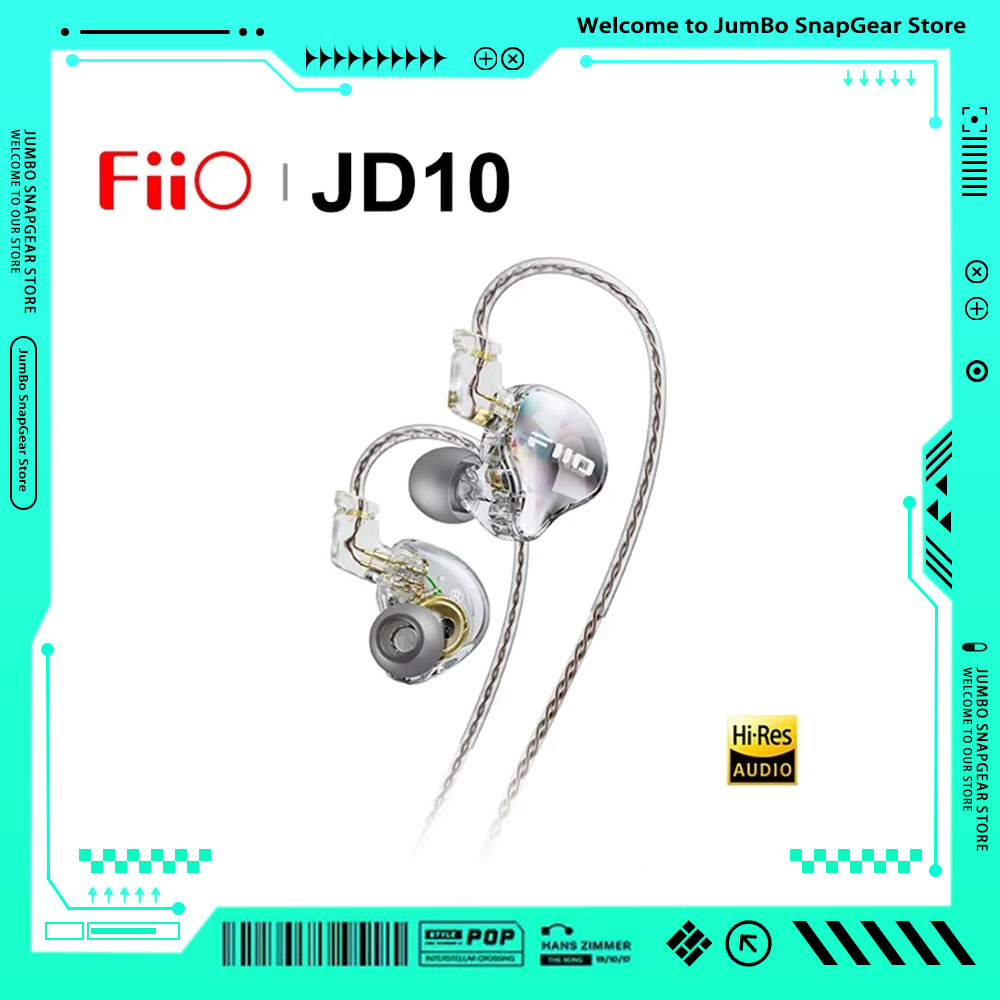 Audiophile Headphone Wired - Écouteurs intra-auriculaires filaires FiiO JD10 3,5