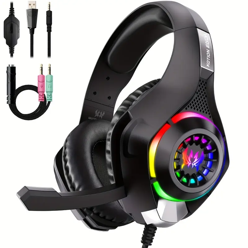Gaming Headset Rgb - Casque de jeu pour PC, PS4,
