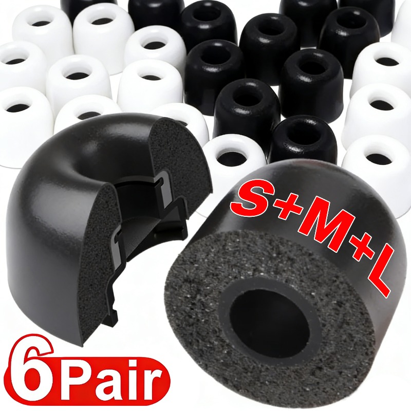 Earphone Foam Tip - 6-3 paires d'embouts d'écouteurs en mousse