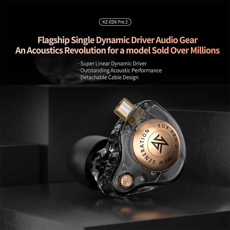 KZ EDX Pro 2 pilote dynamique  - In Ear Monitor Iem avis et prix