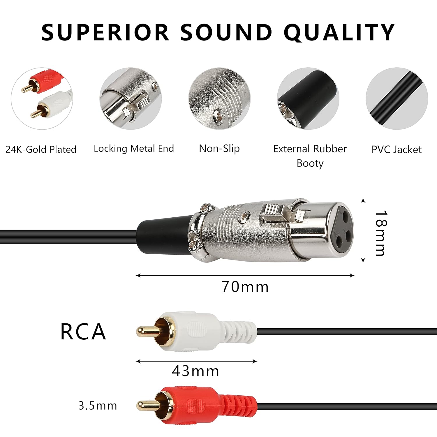 Câble répartiteur stéréo XLR f - Audio Splitter Y avis et prix