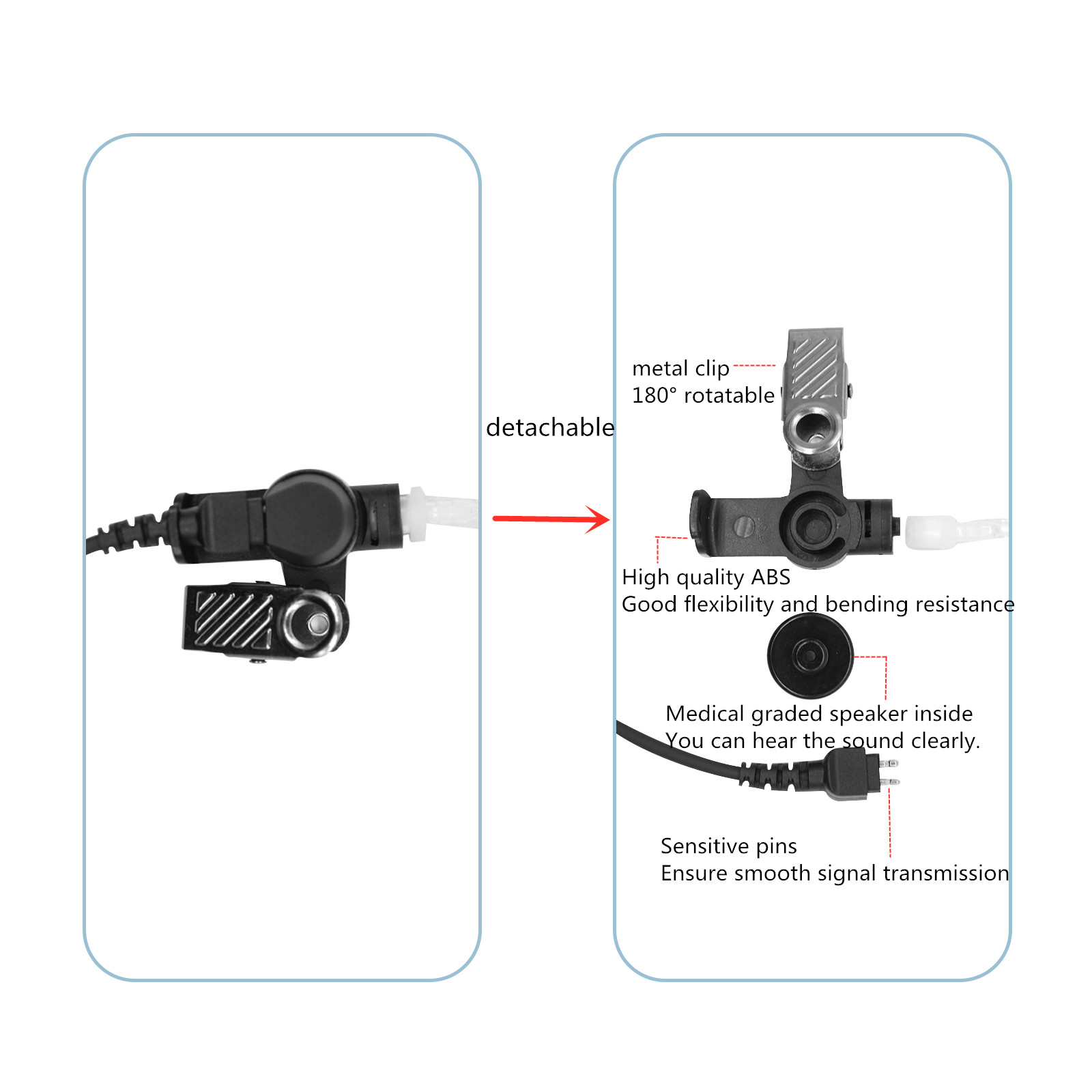Kit de surveillance d'écouteur - Wired Earphone Mic avis et prix