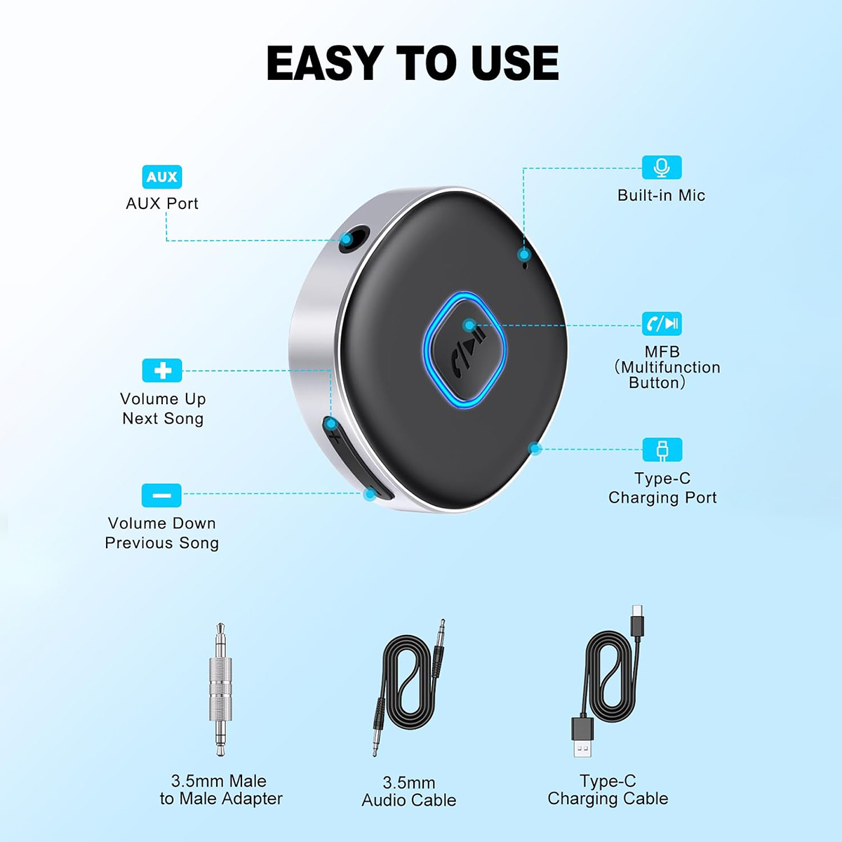 Adaptateur Bluetooth AUX pour  - Bluetooth Adapter Receiver avis et prix
