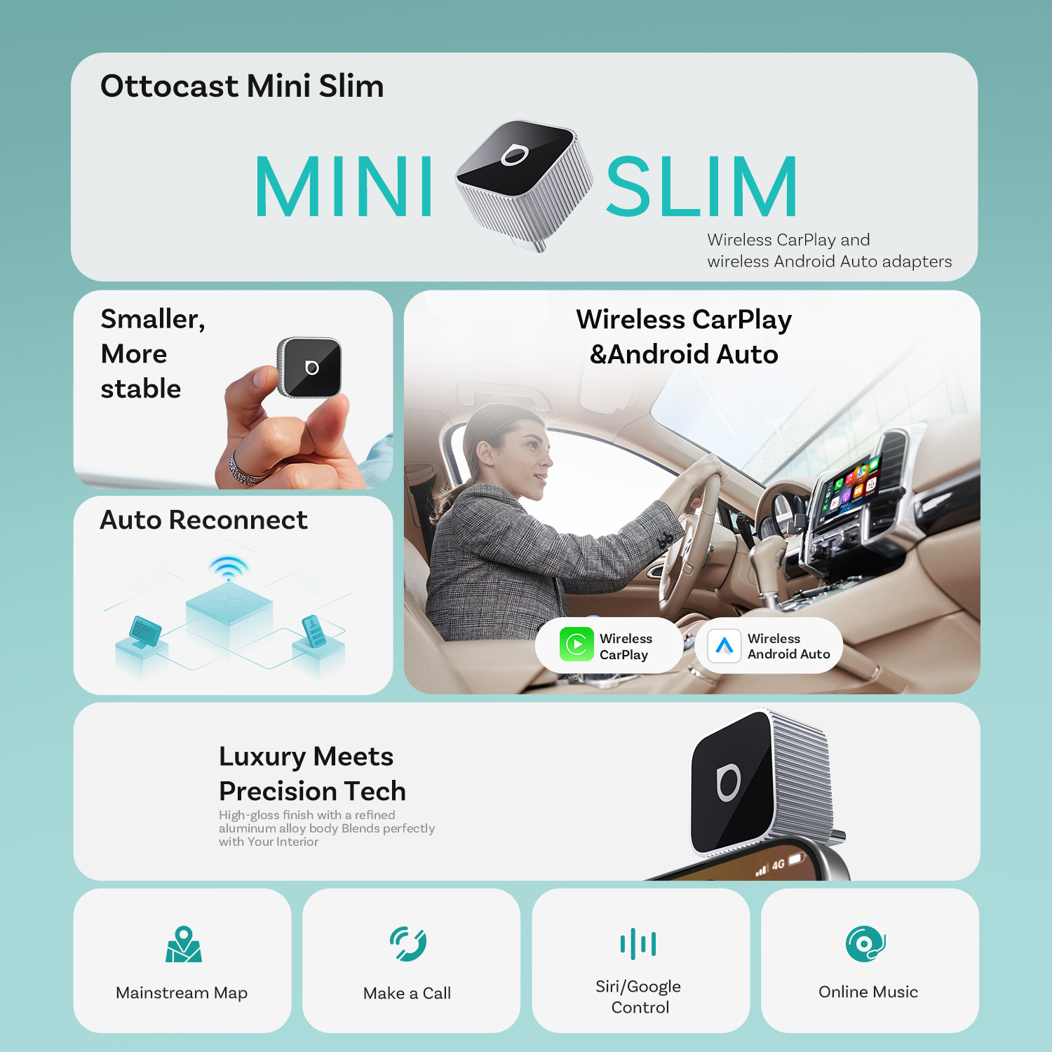 Ottocast Mini mince sans fil C - Bluetooth Adapter Receiver avis et prix